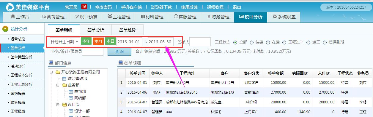 優化：簽單分析查詢